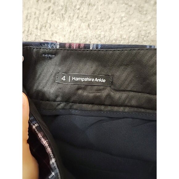 Talbots Hampshire Ankle Pants Womens 4 Merry Tartan Plaid Wool Blend Stretch - Picture 8 of 10